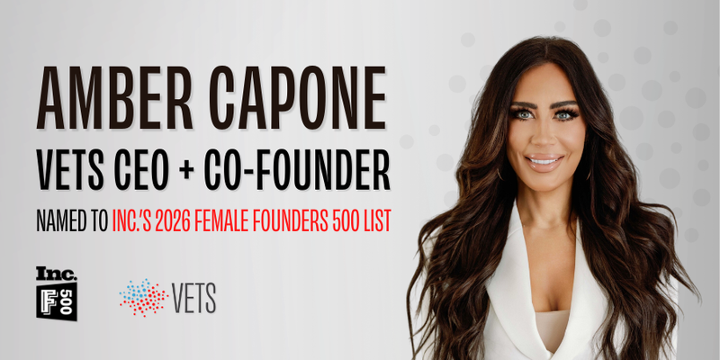 VETS Co-Founder & CEO Amber Capone Named to Inc.'s 2026 Female Founders 500 List for Second Consecutive Year
